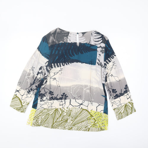 White Stuff Women's Floral Multicoloured Blouse Size 12