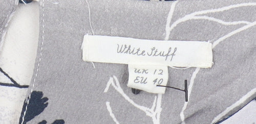 White Stuff Women's Floral Multicoloured Blouse Size 12