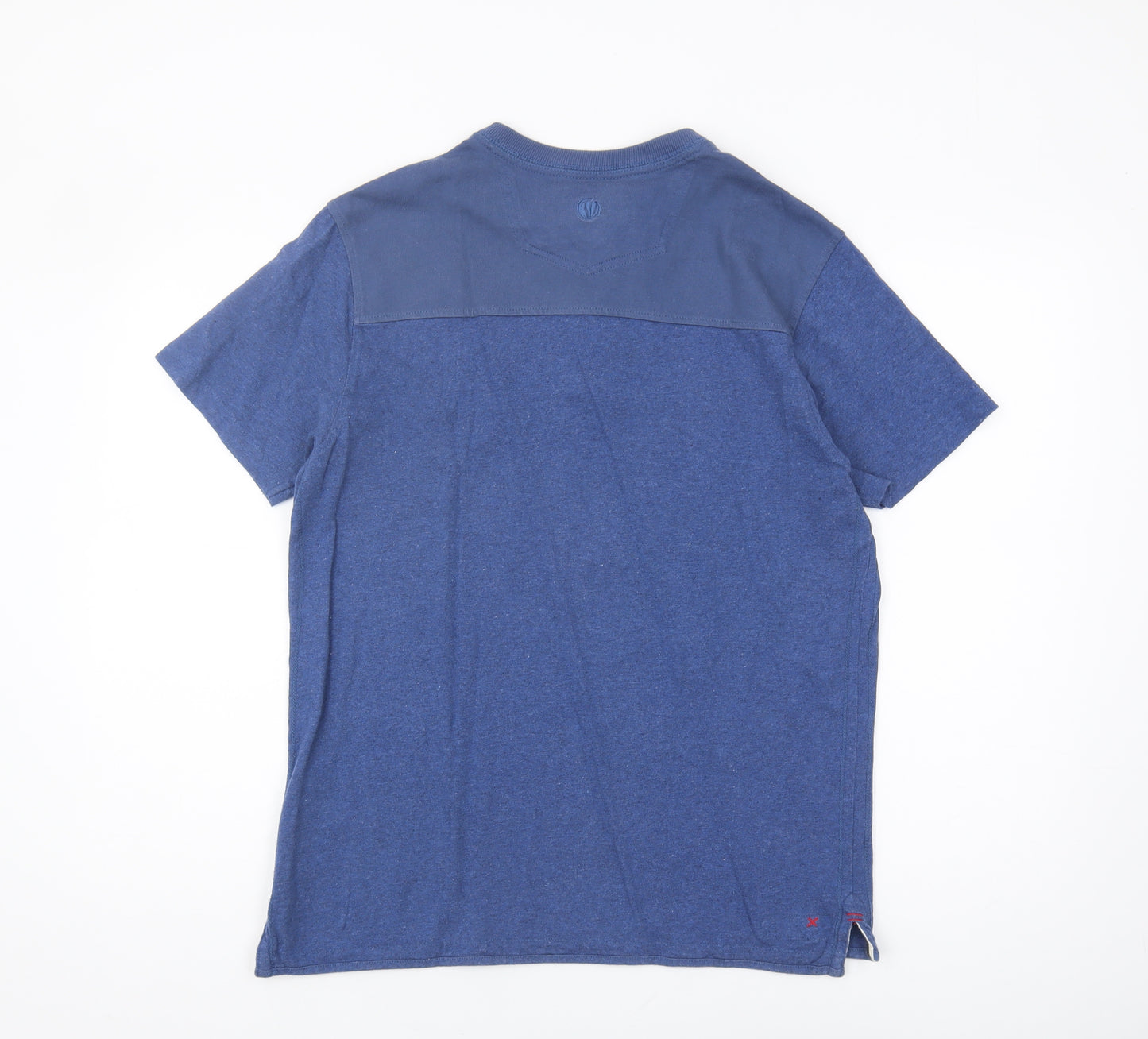 Fat Face Men's Blue Henley T-Shirt, Size S