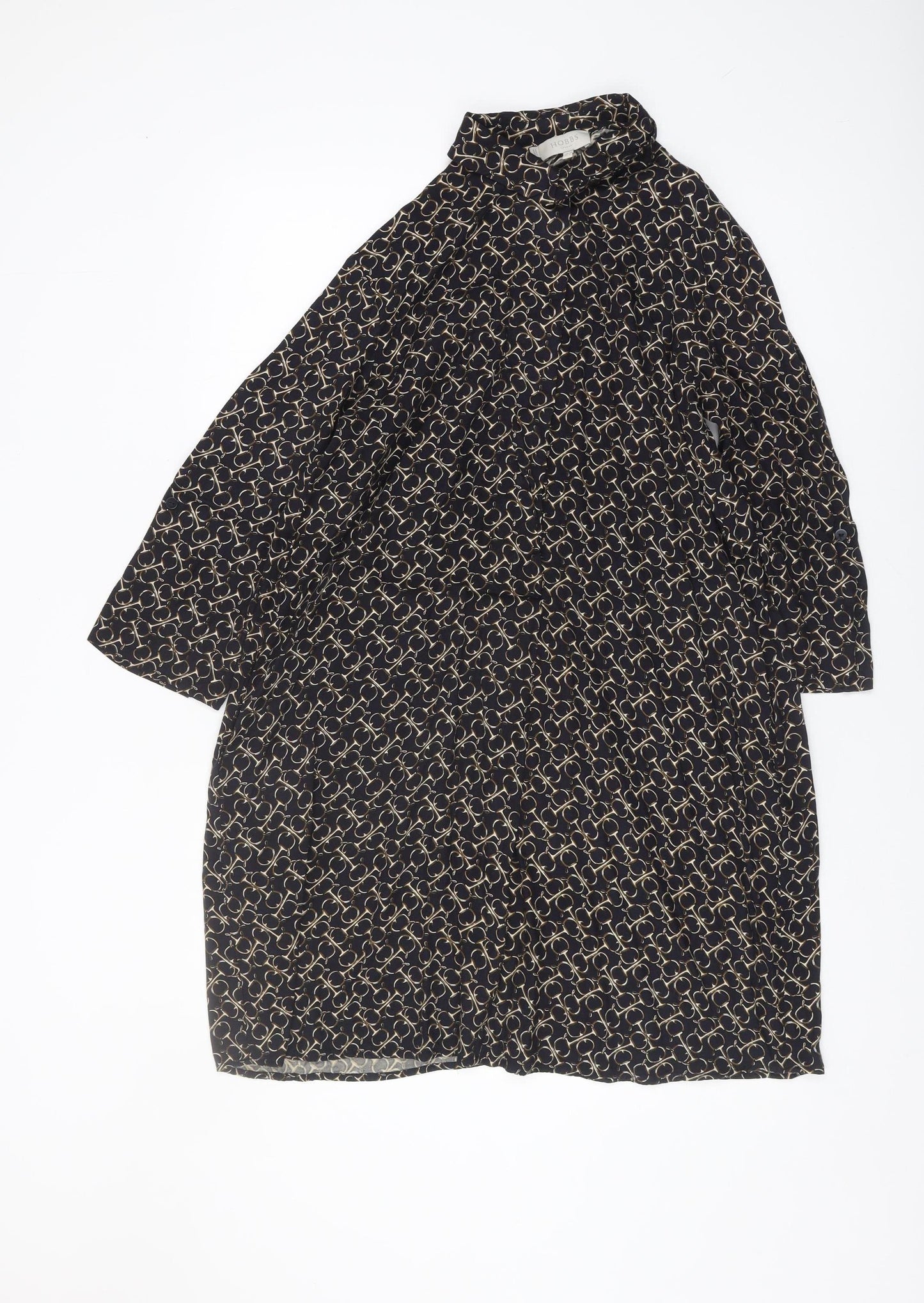 Hobbs Women's Multicoloured Geometric Blouse, Size 10