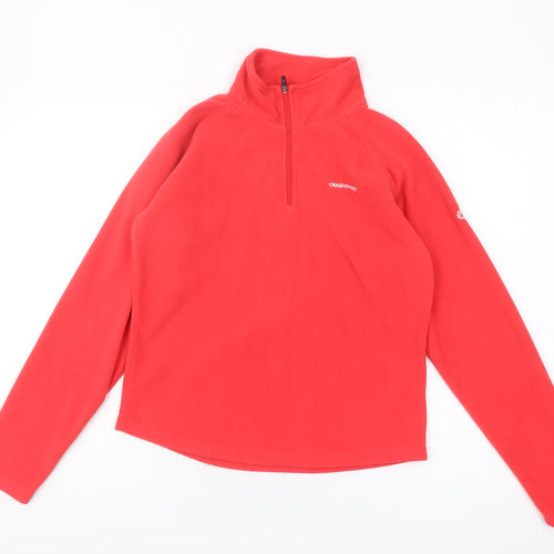Craghoppers Boys Red 1/2 Zip Fleece Sweatshirt 13 Years