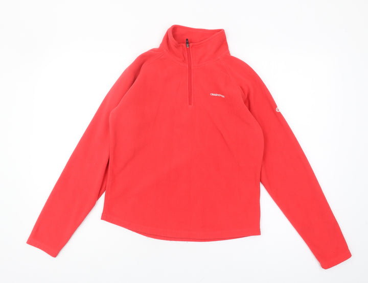 Craghoppers Boys Red 1/2 Zip Fleece Sweatshirt 13 Years