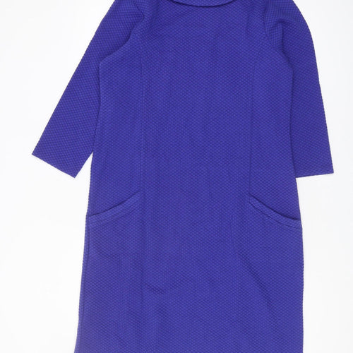 Laura Ashley Purple Dress, Women, Size 12, Cowl Neck