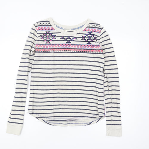 Hilfiger Denim Women's XS Ivory Striped Sweatshirt