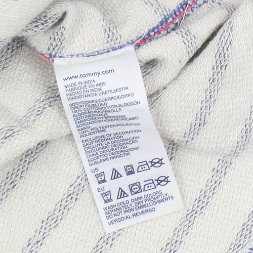 Hilfiger Denim Women's XS Ivory Striped Sweatshirt