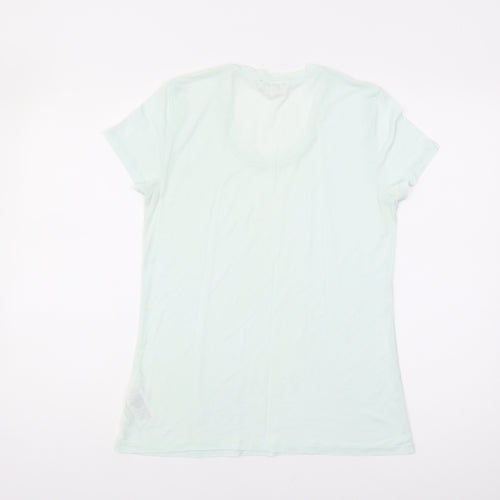 Reiss Women's Green Medium Cotton T-Shirt Classic Fit