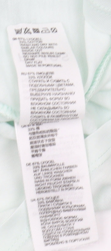 Reiss Women's Green Medium Cotton T-Shirt Classic Fit