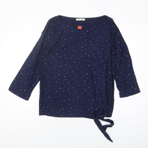 White Stuff Women's Blue Polka Dot Blouse UK 10