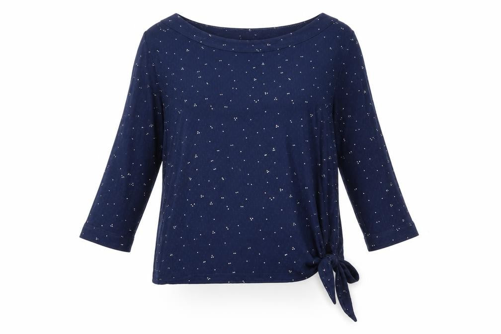 Front view of White Stuff Women's Blue Polka Dot Blouse UK 10