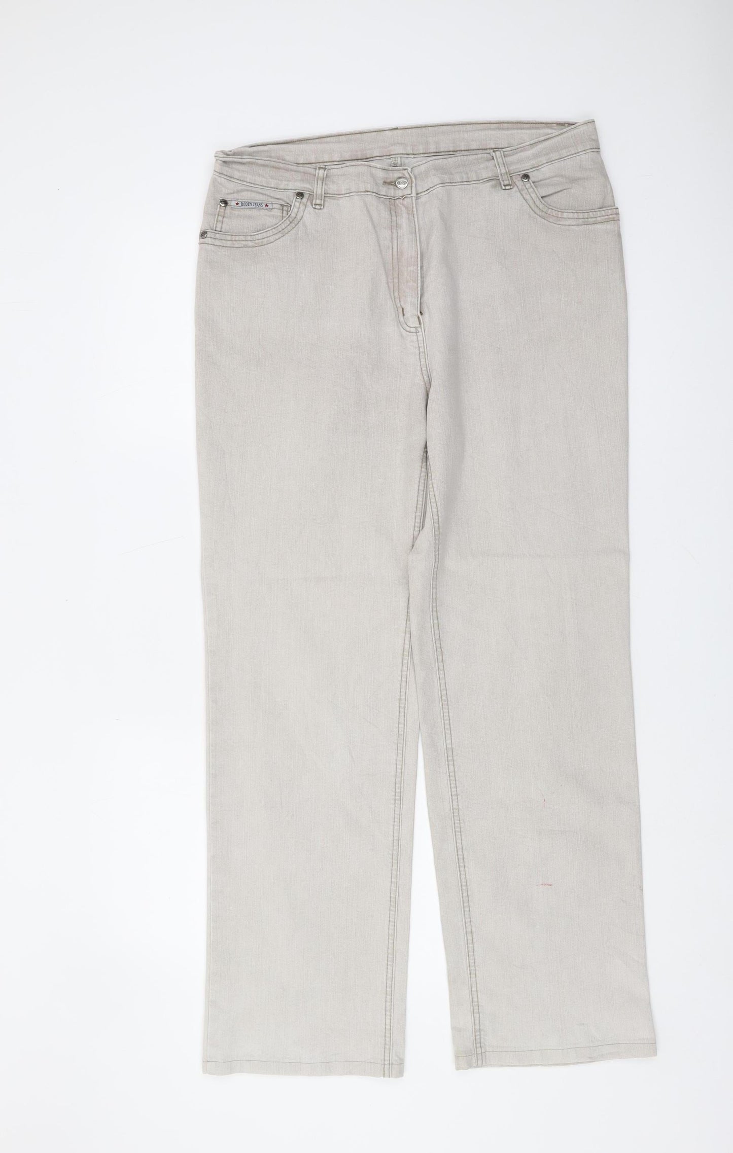 Boden Women's Beige Straight Jeans Size 20 Classic Style