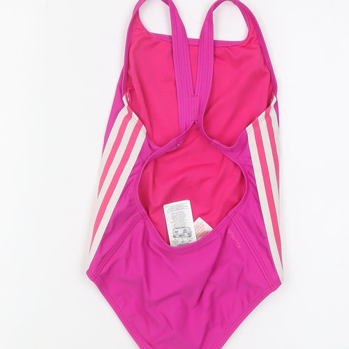 Adidas Girls Pink One Piece Swimsuit Size 9-10Y