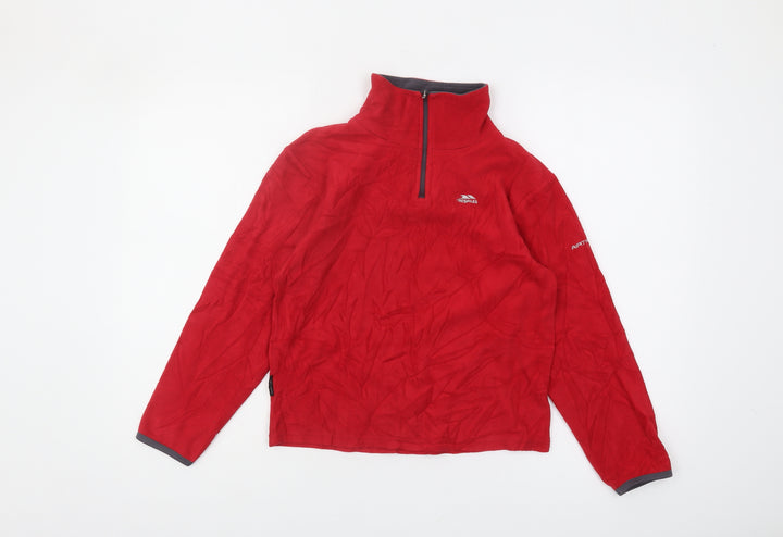Trespass Boys Red Fleece Sweatshirt 11-12 Yrs Pullover Style