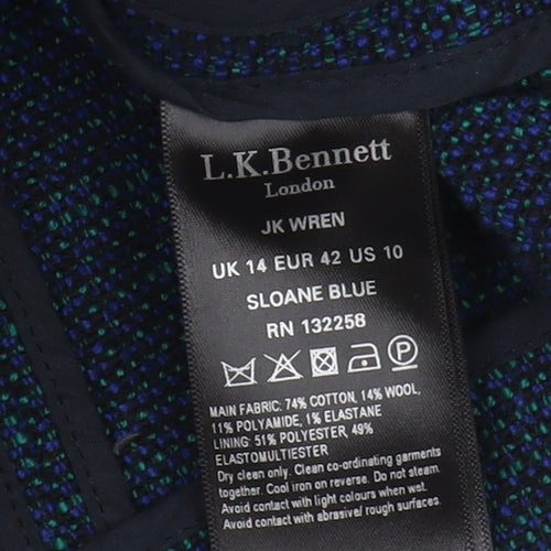 L.K. Bennett Women's Blue Blazer Size 14
