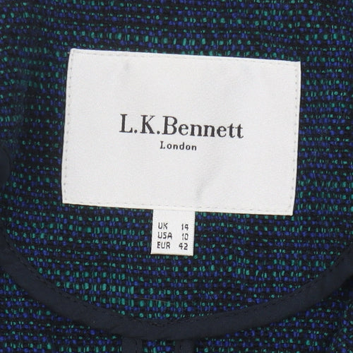 L.K. Bennett Women's Blue Blazer Size 14