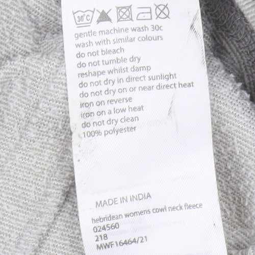 Mountain Warehouse Women's Grey Cowl Neck Sweatshirt Size 10