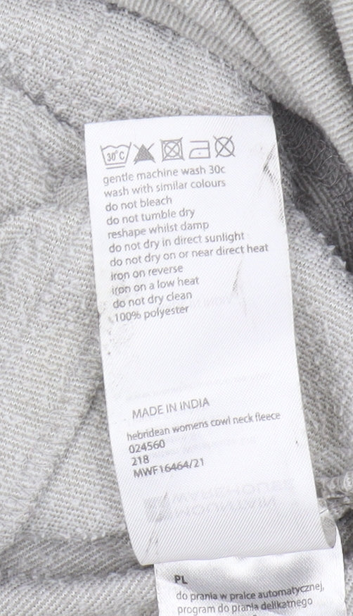 Mountain Warehouse Women's Grey Cowl Neck Sweatshirt Size 10