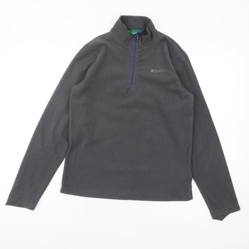 Mountain Warehouse Boys Grey Fleece Sweatshirt, Size 11-12, 1/2 Zip
