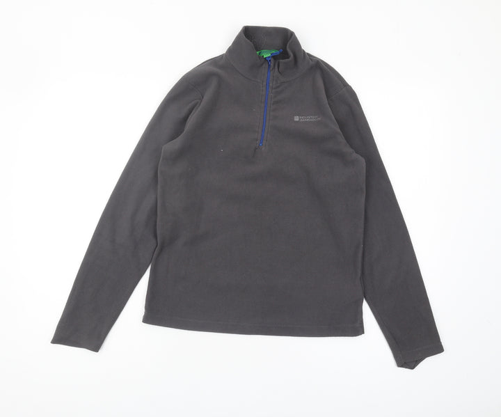 Mountain Warehouse Boys Grey Fleece Sweatshirt, Size 11-12, 1/2 Zip