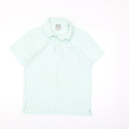 Nike Unisex Green Polo Shirt M Short Sleeve Casual