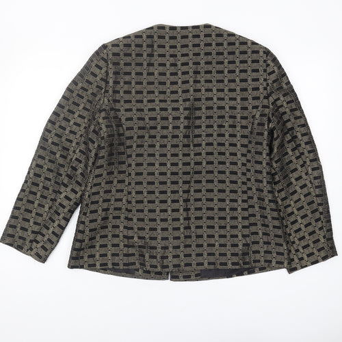 Eastex Women's Black Geometric Suit Jacket Size 12