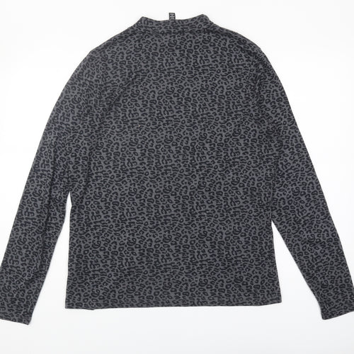 Long Tall Sally Women's Grey Animal Print Top L