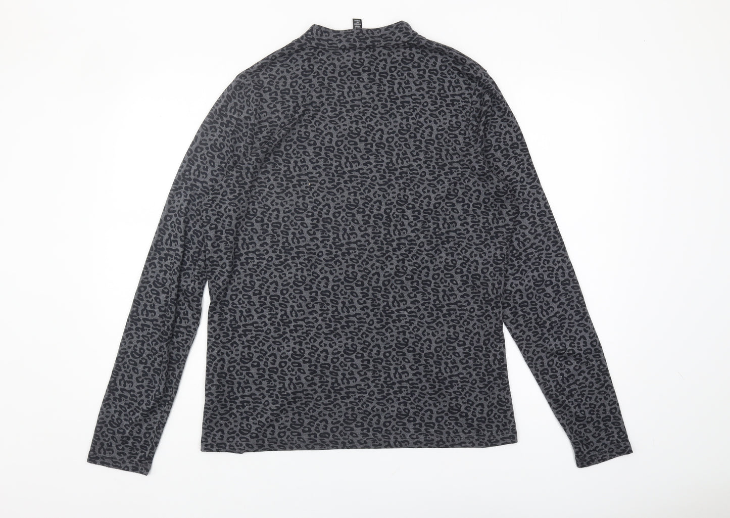 Long Tall Sally Women's Grey Animal Print Top L