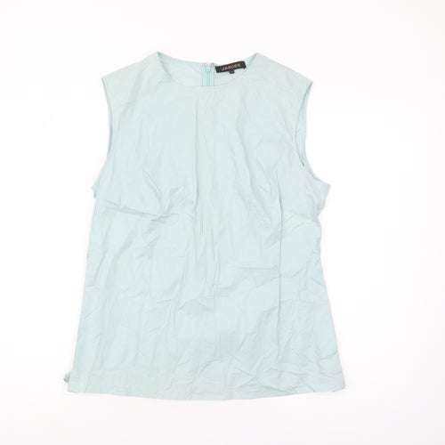 Jaeger Women’s Blue Sleeveless Cotton Top Size 14