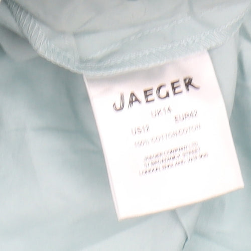 Jaeger Women’s Blue Sleeveless Cotton Top Size 14