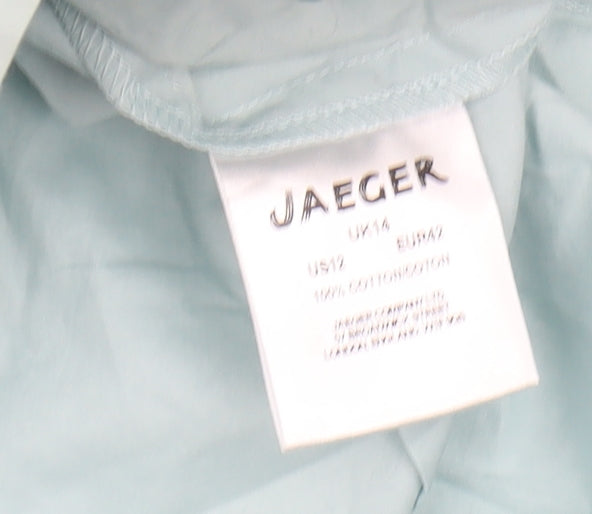 Jaeger Women’s Blue Sleeveless Cotton Top Size 14