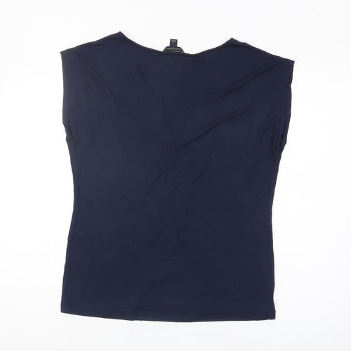 Banana Republic Women's Blue V-Neck Blouse L