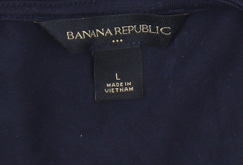 Banana Republic Women's Blue V-Neck Blouse L