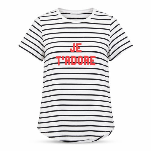 Banana Republic Womens 2XS Petite Striped Crew Neck T-Shirt