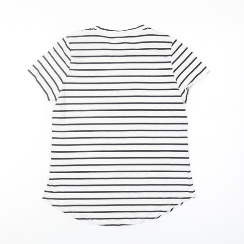 Banana Republic Womens 2XS Petite Striped Crew Neck T-Shirt