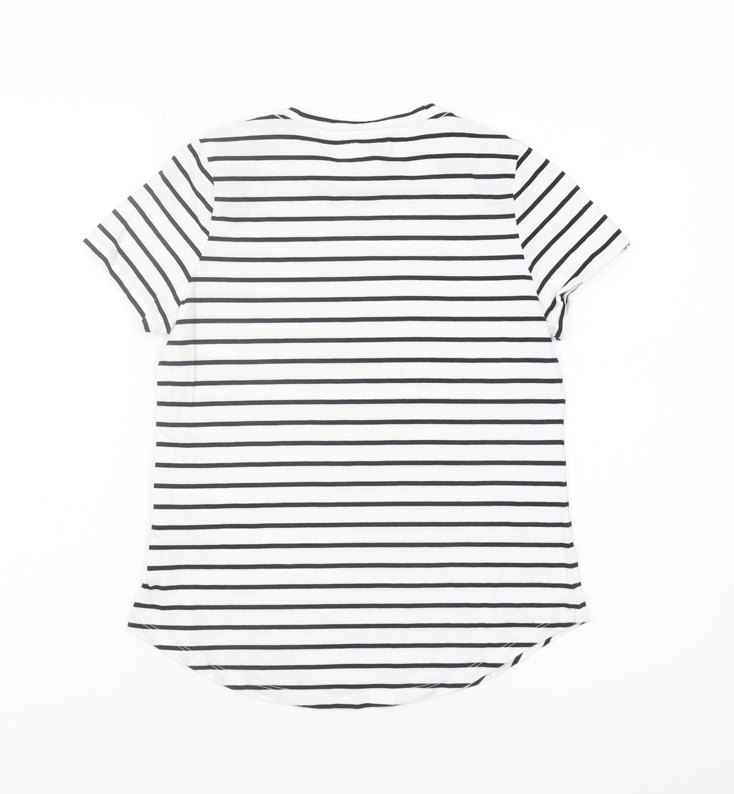Banana Republic Womens 2XS Petite Striped Crew Neck T-Shirt