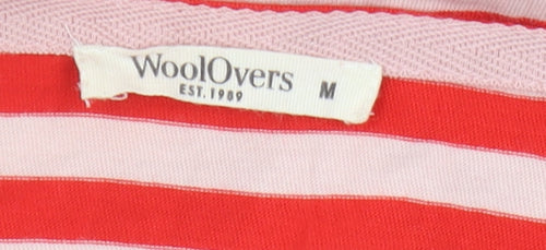 WoolOvers Women's Red Striped Boat Neck T-Shirt M