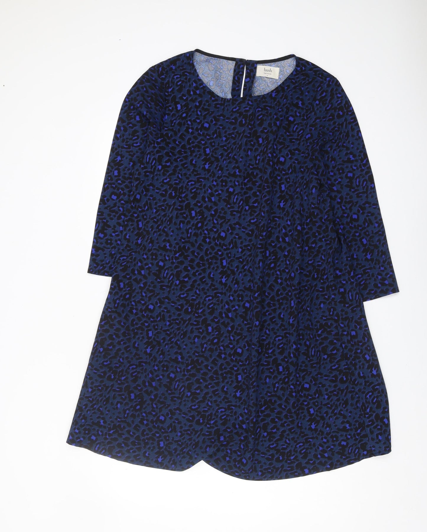 hush Women's Blue Animal Print Blouse Size 14