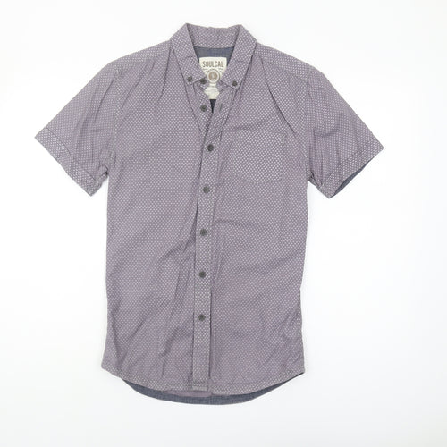 SoulCal Men's Grey XS Short Sleeve Button-Up Shirt