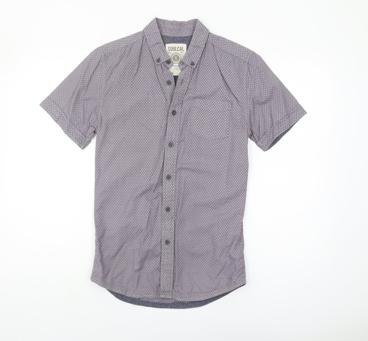 SoulCal Men's Grey XS Short Sleeve Button-Up Shirt