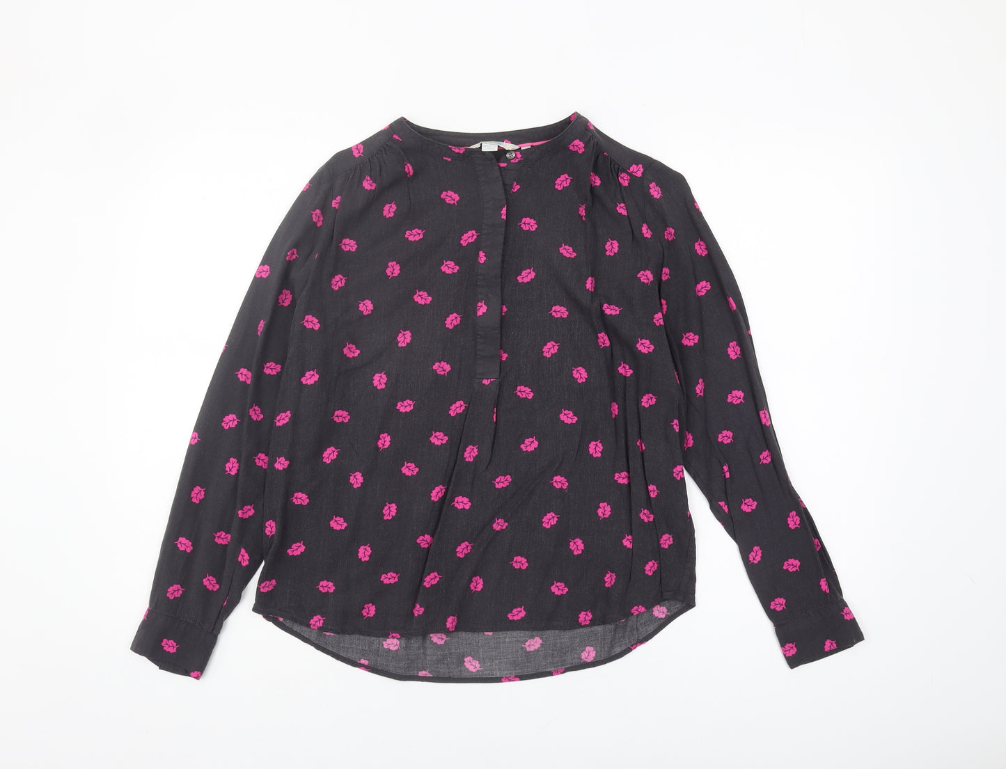 Boden Women's Black Floral Blouse UK 12