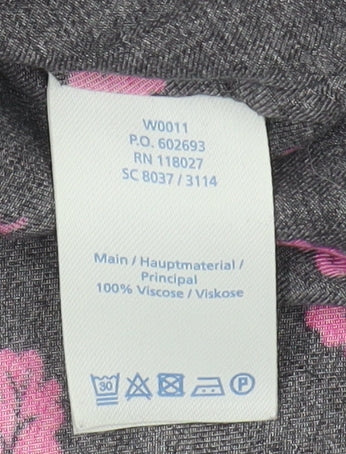 Boden Women's Black Floral Blouse UK 12