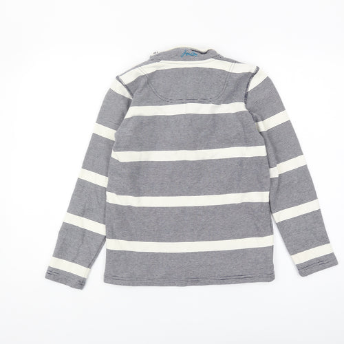 Joules Boys Blue Striped 1/4 Zip Sweatshirt Age 9-10