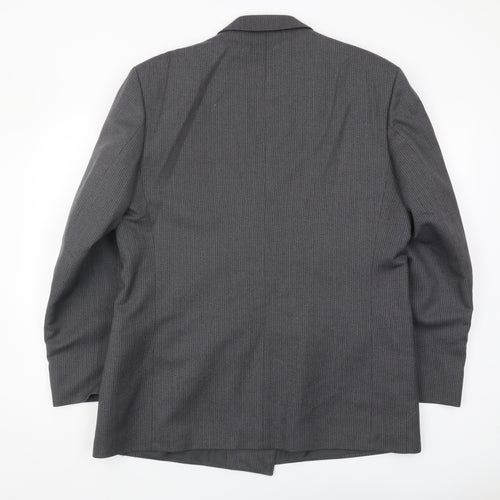 Centaur Men’s Grey Double-Breasted Wool Blazer 44R