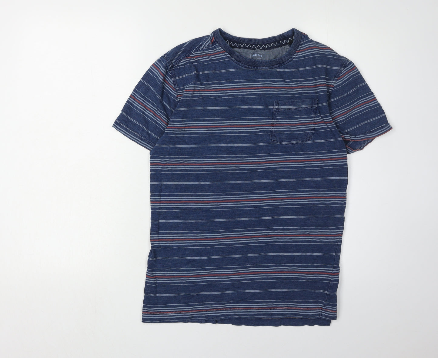 FatFace Men's Blue Striped T-Shirt Small