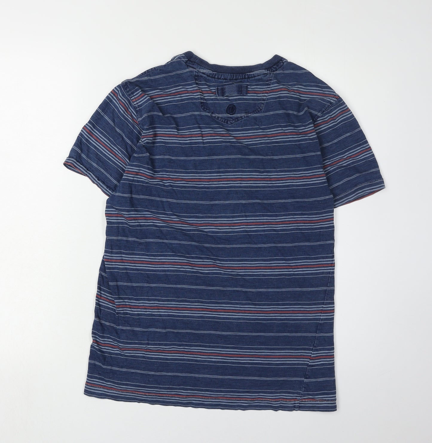 FatFace Men's Blue Striped T-Shirt Small
