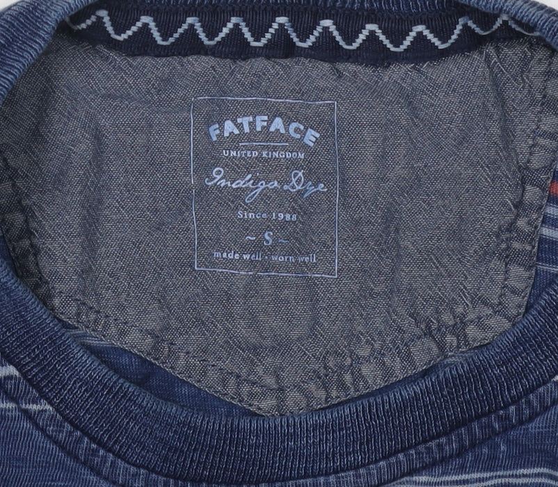 FatFace Men's Blue Striped T-Shirt Small