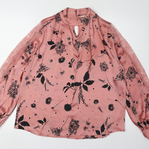 Next Women's Pink Floral Blouse Size 8