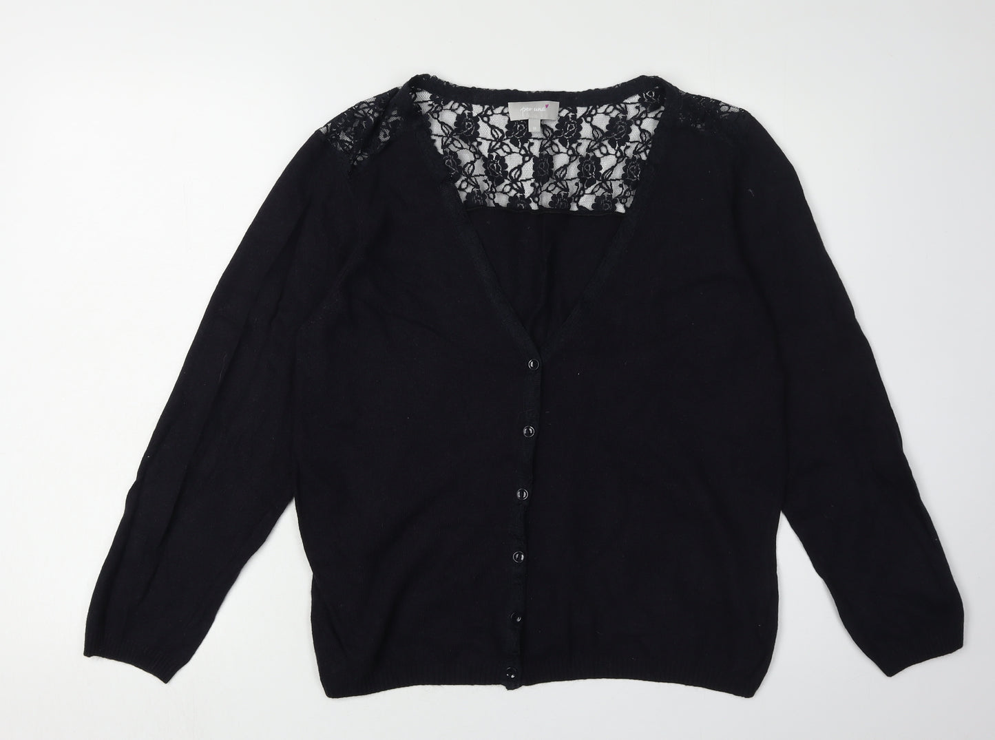 Marks and Spencer Women's Black Cardigan, Size 18