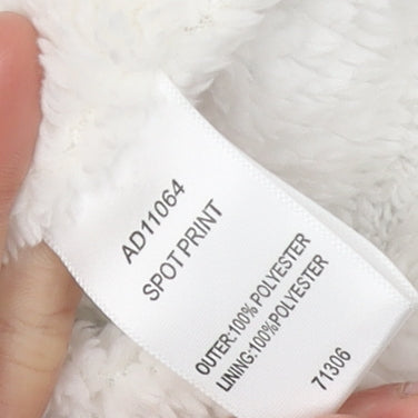 Cotton Traders Women's Blue Polka Dot Rain Coat, Size 14