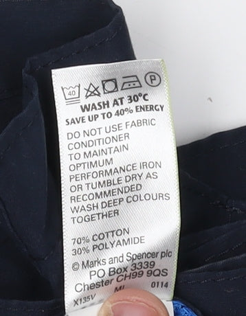 Marks and Spencer Men's Blue Athletic Shorts Size L