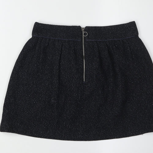 Superdry Women's Black Tweed Skirt S with Pockets